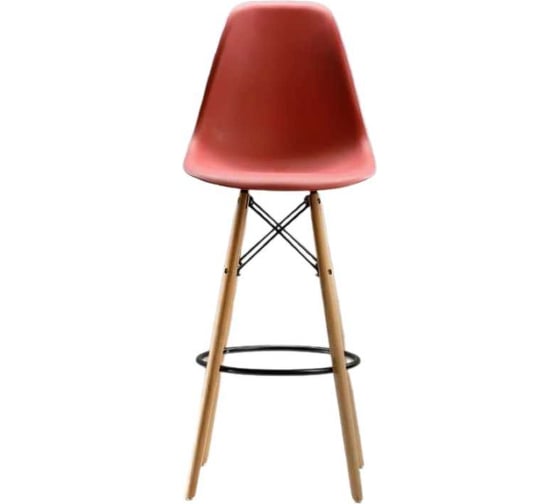 Барный стул LEON GROUP в стиле eames dsw, кирпичный, 1 шт. LEON1801B-RBR1