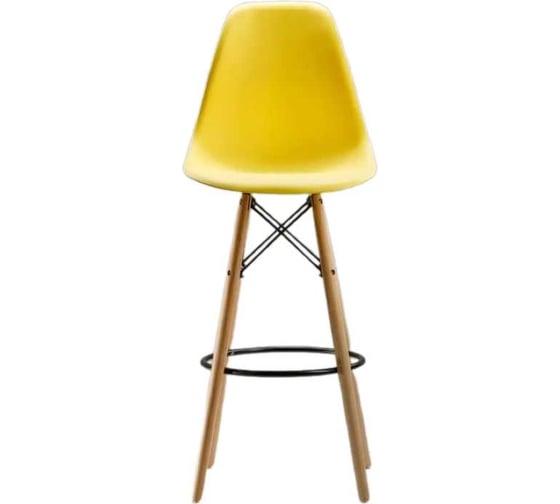 Барный стул LEON GROUP в стиле eames dsw, желтый, 1 шт. LEON1801B-YE1