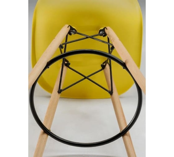 Барный стул LEON GROUP в стиле eames dsw, желтый, 1 шт. LEON1801B-YE1