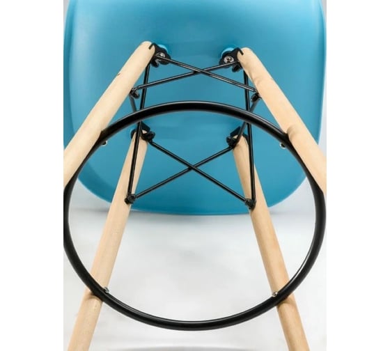 Барный стул LEON GROUP в стиле eames dsw, голубой, 1 шт. LEON1801B-BLU1