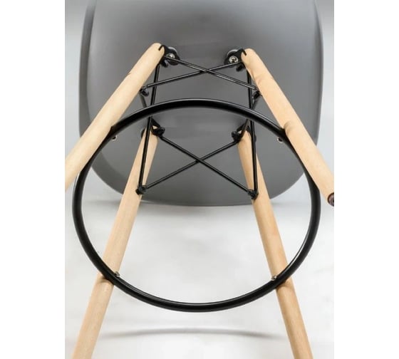 Барный стул LEON GROUP в стиле eames dsw, пепельный, 1 шт. LEON1801B-PEP1