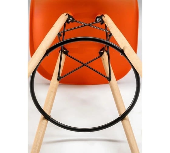Барный стул LEON GROUP в стиле eames dsw, оранжевый, 1 шт. LEON1801B-ORANGE1