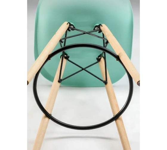Барный стул LEON GROUP в стиле eames dsw, мятный, 1 шт. LEON1801B-MINT1