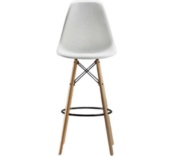 Барный стул LEON GROUP в стиле eames dsw, молочный, 1 шт. LEON1801B-MW1 1