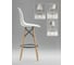Барный стул LEON GROUP в стиле eames dsw, молочный, 1 шт. LEON1801B-MW1 4