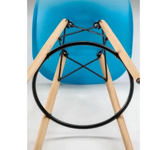 Барный стул LEON GROUP в стиле eames dsw, синий, 1 шт. LEON1801B-DBL1