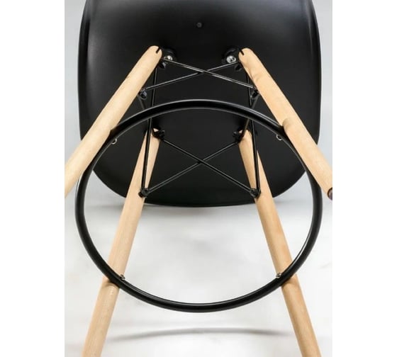 Барный стул LEON GROUP в стиле eames dsw, черный, 1 шт. LEON1801B-BL1
