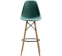 Барный стул LEON GROUP в стиле eames dsw, темно-зеленый, 1 шт. LEON1801B-DGR1