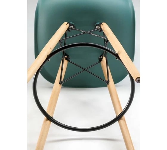 Барный стул LEON GROUP в стиле eames dsw, темно-зеленый, 1 шт. LEON1801B-DGR1