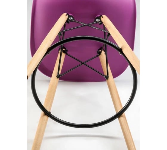 Барный стул LEON GROUP в стиле eames dsw сиреневый, 1 шт. LEON1801B-LILAC1