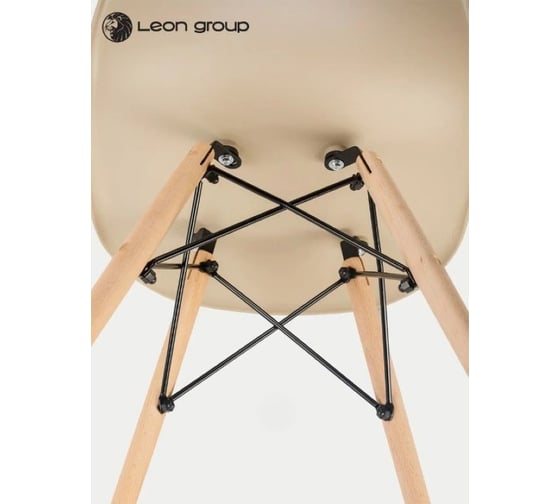 Стул LEON GROUP в стиле eames dsw, бежевый LEON1801-BE1