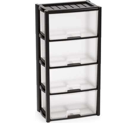 Комод ЗПИ «Альтернатива» Колорит 4-х секционный, черный М7925