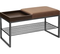 Банкетка GreenWeen RUBY BOX черная, Mocco, BrownBox, 850x400x450 GW-RUBYBOX-MBROWN-850B