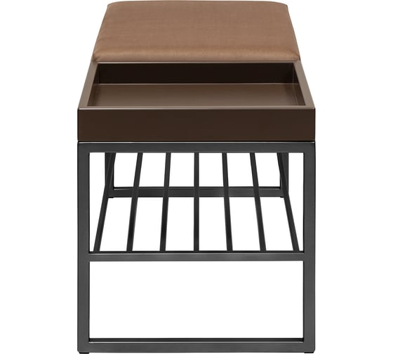 Банкетка GreenWeen RUBY BOX черная, Mocco, BrownBox, 850x400x450 GW-RUBYBOX-MBROWN-850B
