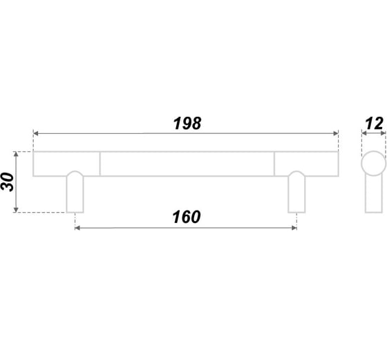 Ручка BOYARD S5541/160 SC RS055CP/SC.4/160