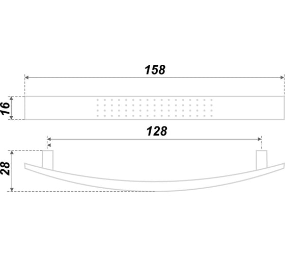 Ручка BOYARD S0260/128 RS002SC.4/128