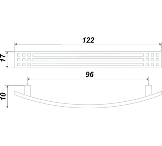 Ручка BOYARD S0369/96 RS003SC/DBL.4/96