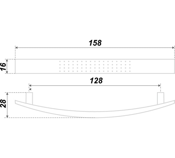 Ручка BOYARD S0250/128 RS002SN.4/128