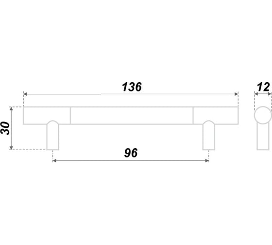Ручка BOYARD S5541/96 SC RS055CP/SC.4/96