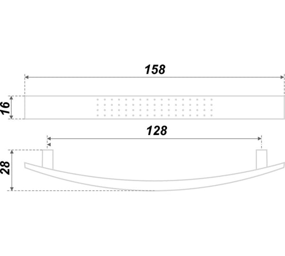 Ручка BOYARD S0240/128 RS002CP.4/128