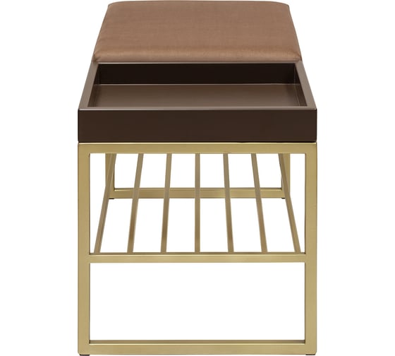 Банкетка GreenWeen RUBY BOX золотая, Mocco, BrownBox, 850x400x450 GW-RUBYBOX-MBROWN-850G