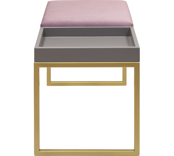 Банкетка GreenWeen ALBA BOX золотая, Dusty Pink, GreyBox, 850x400x450 GW-ALBABOX-DPGREY-850G