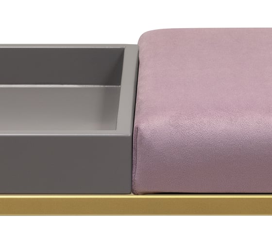 Банкетка GreenWeen ALBA BOX золотая, Dusty Pink, GreyBox, 850x400x450 GW-ALBABOX-DPGREY-850G