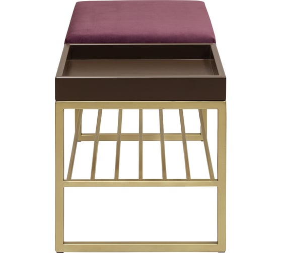 Банкетка GreenWeen RUBY BOX золотая, Marsala, BrownBox, 850x400x450 GW-RUBYBOX-MARSBROWN-850G