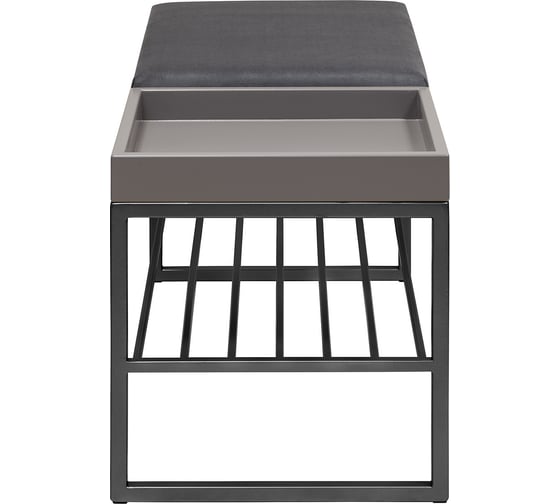 Банкетка GreenWeen RUBY BOX черная, Mouse Grey, GreyBox, 850x400x450 GW-RUBYBOX-MGGREY-850B