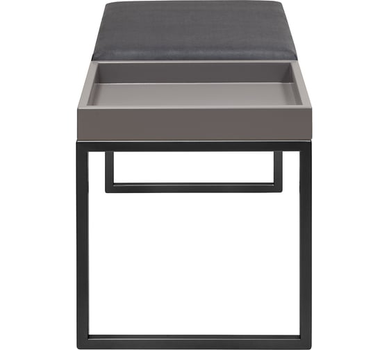 Банкетка GreenWeen ALBA BOX черная, Mouse Grey, GreyBox, 850x400x450 GW-ALBABOX-MGGREY-850B