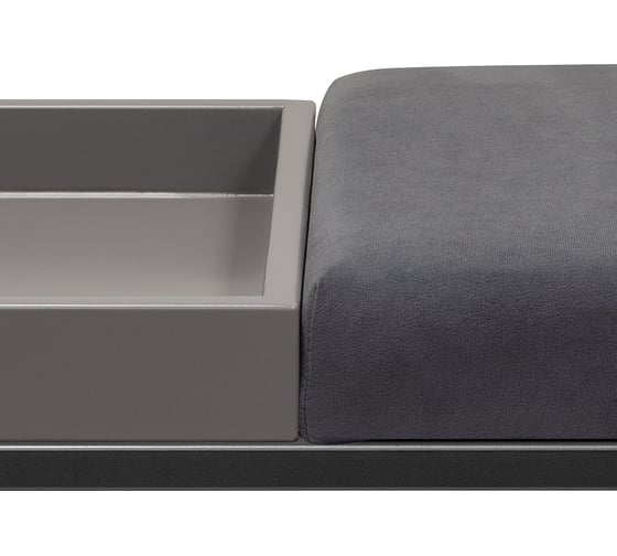 Банкетка GreenWeen ALBA BOX черная, Mouse Grey, GreyBox, 850x400x450 GW-ALBABOX-MGGREY-850B
