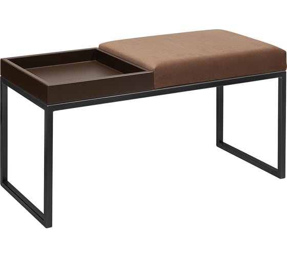 Банкетка GreenWeen ALBA BOX черная, Mocco, BrownBox, 850x400x450 GW-ALBABOX-MOCBROWN-850B 1