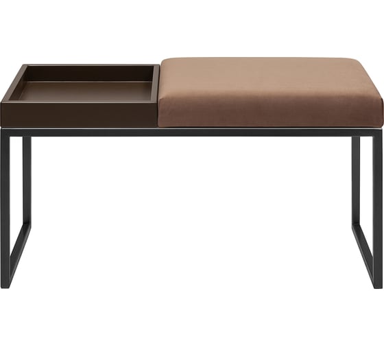 Банкетка GreenWeen ALBA BOX черная, Mocco, BrownBox, 850x400x450 GW-ALBABOX-MOCBROWN-850B