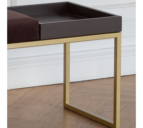 Банкетка GreenWeen ALBA BOX золотая, Kashtan, BrownBox, 850x400x450 GW-ALBABOX-KASHBROWN-850G