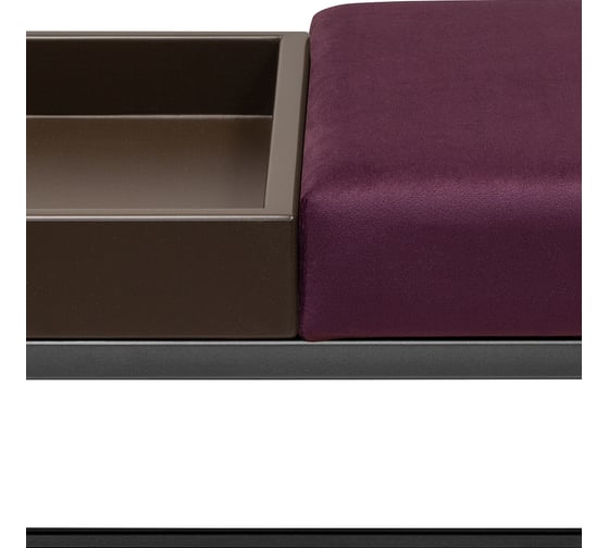 Банкетка GreenWeen RUBY BOX, черная, Marsala, BrownBox, 850x400x450 GW-RUBYBOX-MARSBROWN-850B