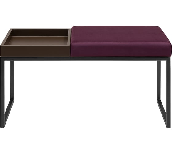 Банкетка GreenWeen ALBA BOX черная, Marsala, BrownBox, 850x400x450 GW-ALBABOX-MARSBROWN-850B