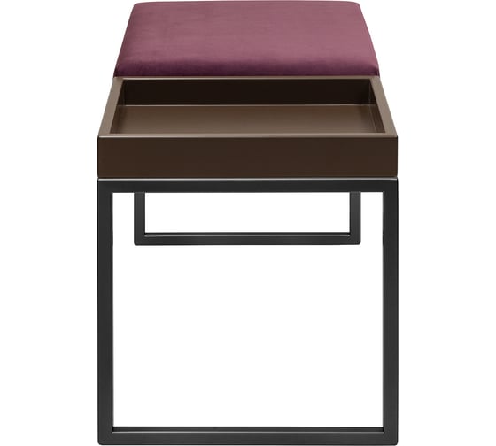 Банкетка GreenWeen ALBA BOX черная, Marsala, BrownBox, 850x400x450 GW-ALBABOX-MARSBROWN-850B