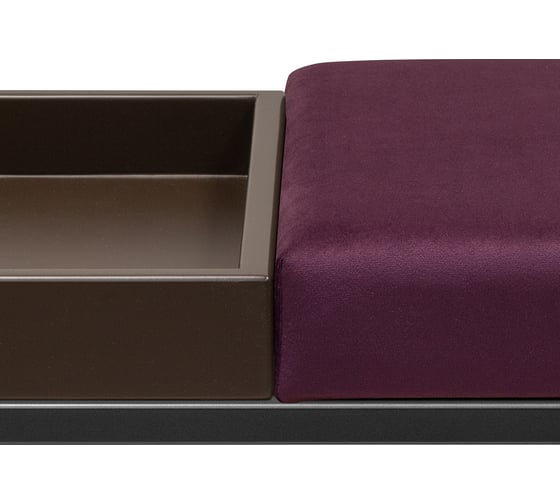 Банкетка GreenWeen ALBA BOX черная, Marsala, BrownBox, 850x400x450 GW-ALBABOX-MARSBROWN-850B