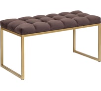 Банкетка GreenWeen ALBA MINI золотая, Kashtan, каретная стежка, 850x400x450 GW-ALBAMINI-KS-850G-K