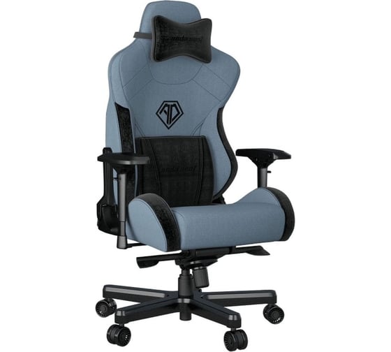 Игровое кресло Andaseat T-Pro 2, голубой/черный, размер XL AD12XLLA-01-SB-F