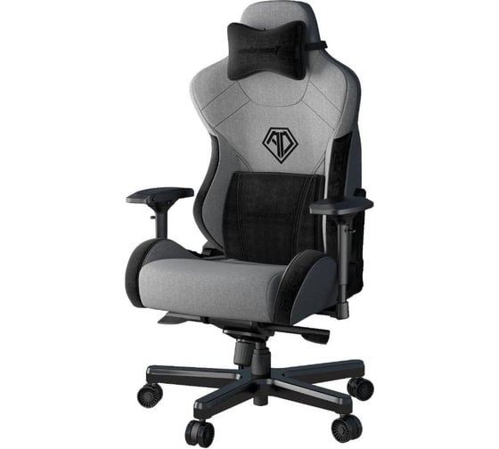 Игровое кресло Andaseat T-Pro 2 серый/черный, размер XL AD12XLLA-01-GB-F