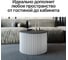 Журнальный стол GENGLASS круглый с металлическим подстольем 600x600 мм, TRUBIS Wood, белое подстолье, черная столешница 60 см GGT-03-3-2-M-60 7