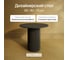 Обеденный стол GENGLASS круглый с металлическим подстольем 400x400 мм, TRUBIS Wood, черное подстолье, черная столешница 90 см GGT-03-2-2-L-90 2