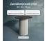 Обеденный стол GENGLASS круглый с металлическим подстольем 400x400 мм, TRUBIS Wood, белое подстолье, черная столешница 80 см GGT-03-3-2-L-80 2