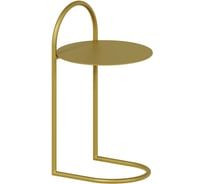 Журнальный столик GENGLASS золотой металлический приставной EVEZER GGT-15-1
