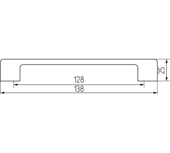 Ручка-скоба MF R74, 128 мм, черный 10799v