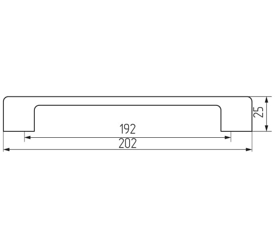 Ручка-скоба MF R74, 192 мм, черный 11308v