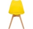 Стул LEON GROUP мягкий, в стиле eames dsw, желтый, 1 шт. LEON1804M-YE1 1