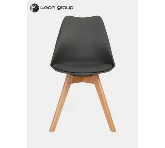 Стул LEON GROUP мягкий, в стиле eames dsw, графит, 1 шт. LEON1804M-GR1