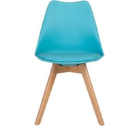 Стул LEON GROUP мягкий, в стиле eames dsw, бирюзовый, 1 шт. LEON1804M-TU1